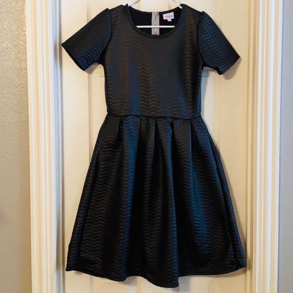 LuLaRoe faux leather Amelia dress